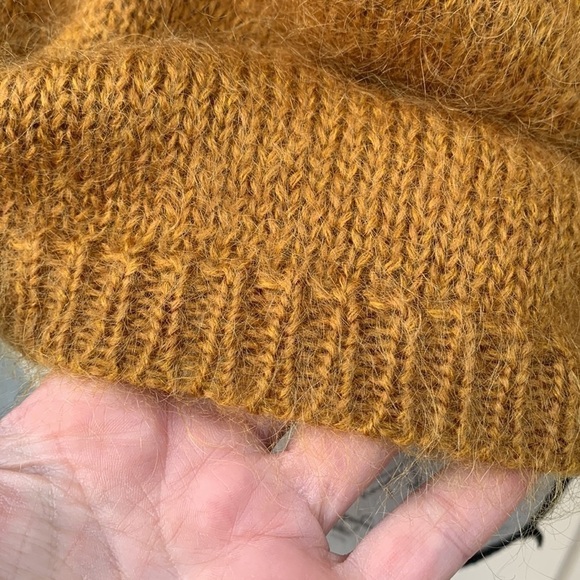 KIKIT MAURICE SASSON Mohair V-Neck Sweater - Mustard - Picture 8 of 10